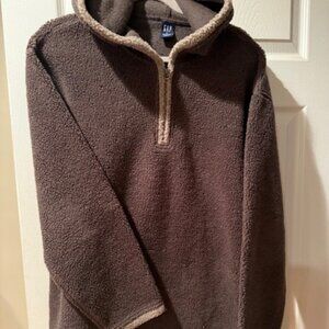 GAP soft fleece quarter zip hoodie, XL